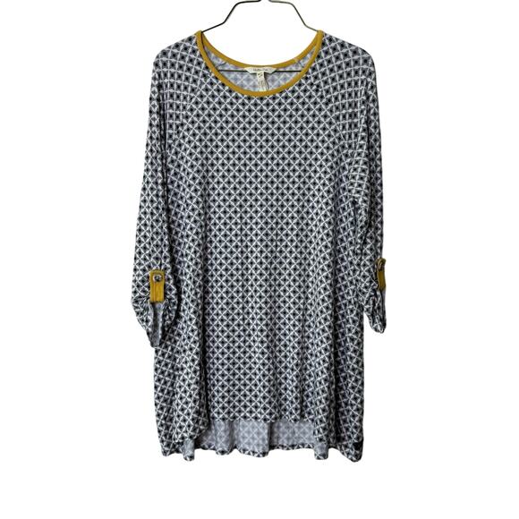 Matilda Jane Women's Make Believe Starstruck Raglan Tunic Blouse Top Size LARGE - Picture 1 of 8